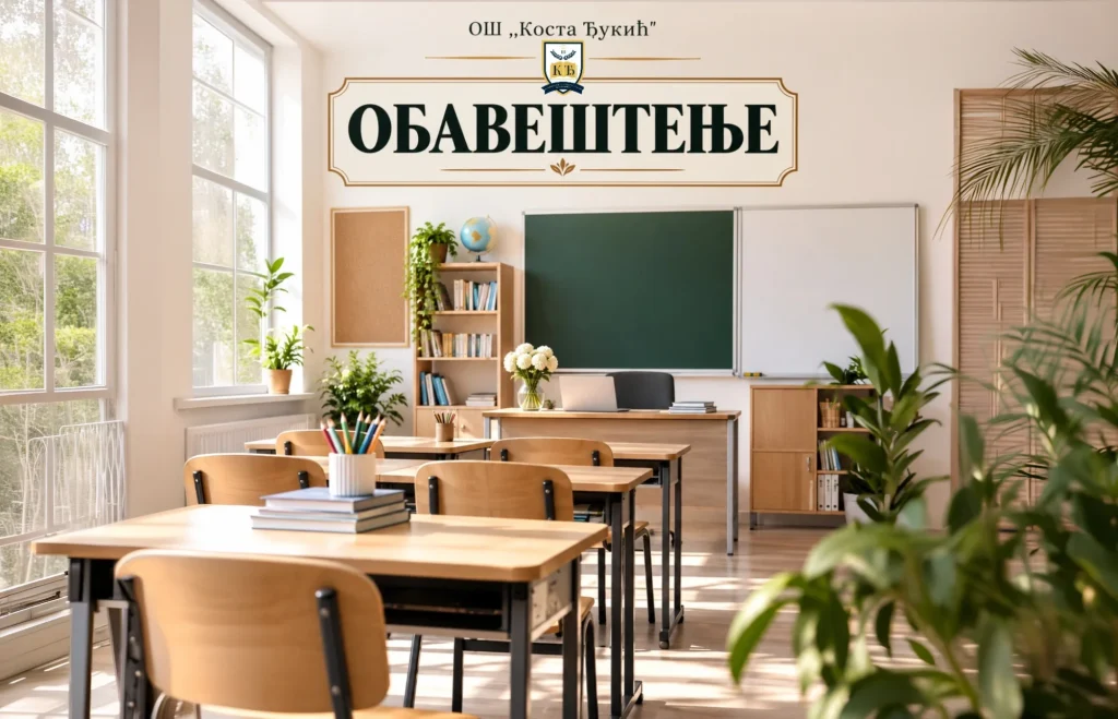 Обавештење о почетку школске године